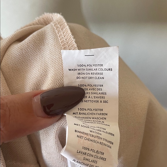 Nasty Gal Beige Tailored Jogger Pants | High Waist | Elastic Hem - Picture 9 of 9